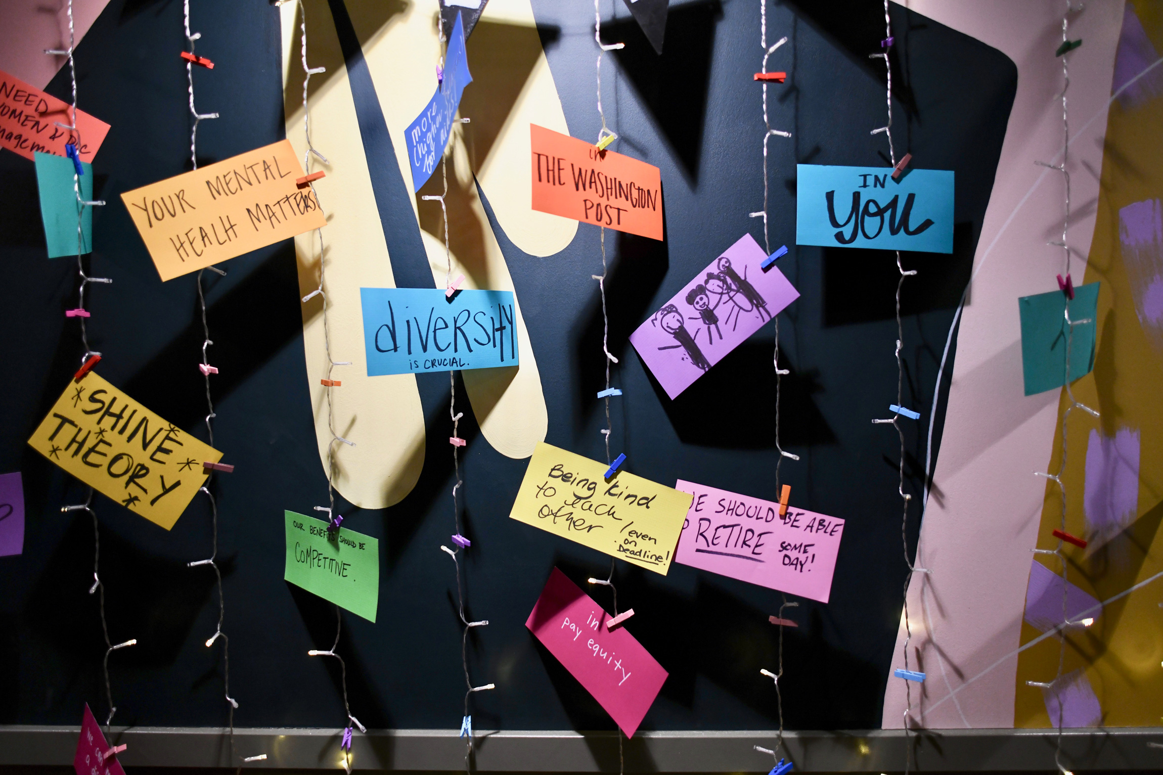 Cards filled out by guild members completing the phrase "We believe..." at the relaunch party in May 2019. Cards filled out by guild members completing the phrase "We believe..." at the relaunch party in May 2019.